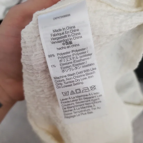 Madewell Popcorn Top Short Sleeve Square Neck Blouse Medium - Picture 8 of 9